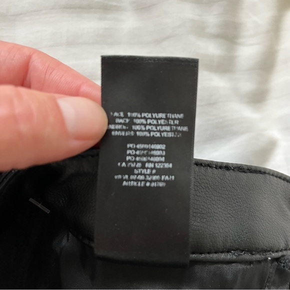 Aritzia Wilfred Free Valerie Straight Leg Vegan Leather Pants Black size 0 - Picture 13 of 16